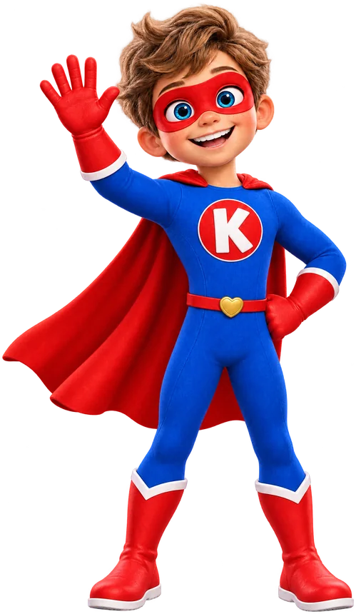 Kindness Kid waving